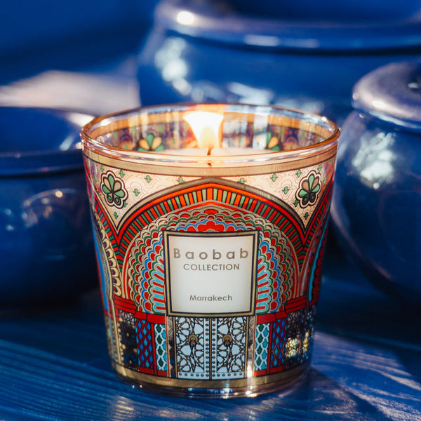 My First Baobab Cities Marrakech Candle <br>
Orange Blossom, Leather, Patchouli
<br> (H 8) cm