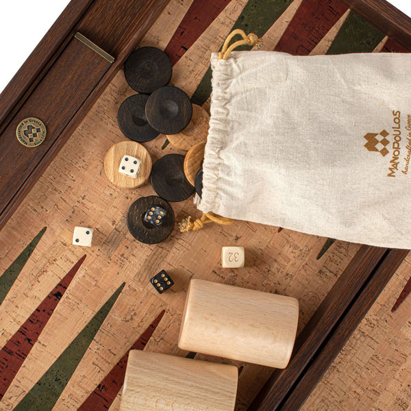 Natural Color Cork <br> Backgammon Set <br> (47 x 29) cm