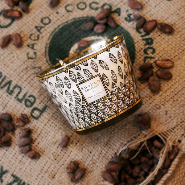 Pierre Marcolini Perou Candle <br> 
Lime, Jasmine, Vetiver
<br> Limited Edition
<br> (H 10) cm