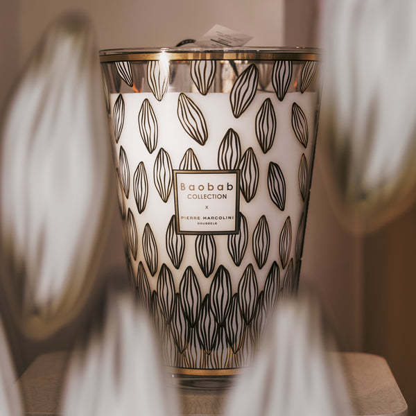 Pierre Marcolini Perou Candle <br> 
Lime, Jasmine, Vetiver
<br> Limited Edition
<br> (H 24) cm