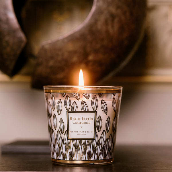 Pierre Marcolini Perou Candle <br> 
Lime, Jasmine, Vetiver
<br> Limited Edition
<br> (H 10) cm