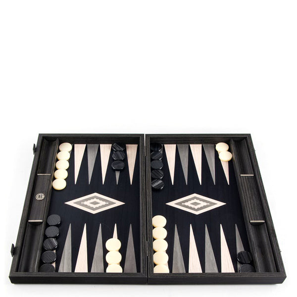 Pearly Grey Vavona <br> Backgammon Set <br> (47 x 29) cm