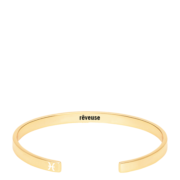 Thin Cuff<br> Pisces<br> Light Gold