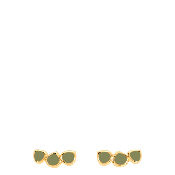 Lumi Earrings <br>
Olive Green