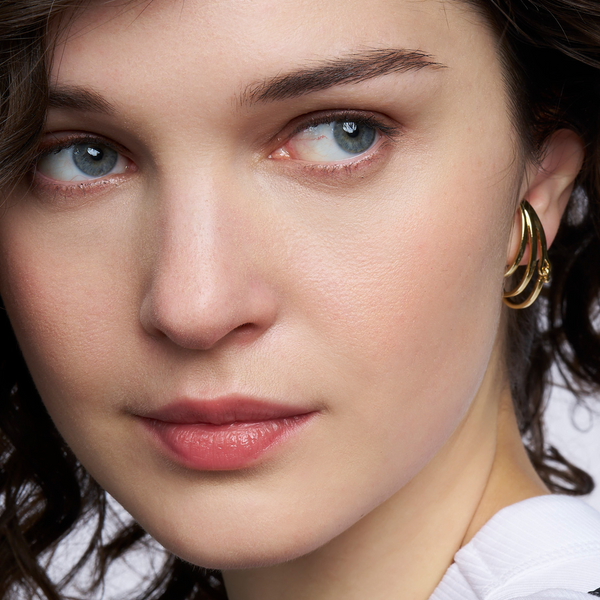 Lily Earrings <br>
Light Gold