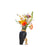 My Superhero Vase <br> Matte Black and 24 Carats Gold <br> (H 15) cm