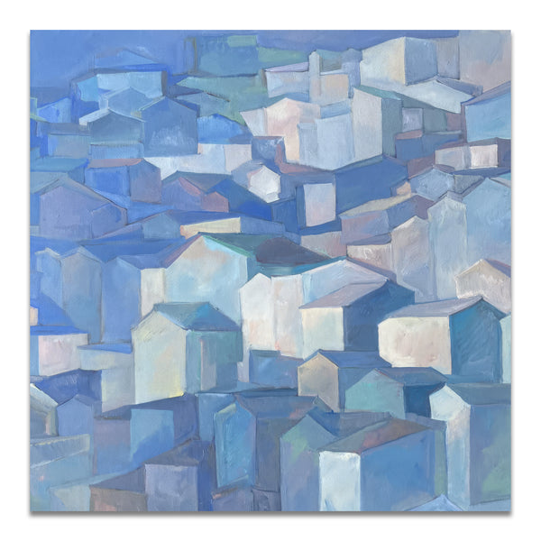 Blue Evening. Namur <br> (H 60 x L 60) cm