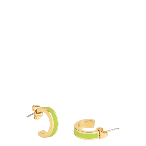 Mini Hoop Earrings <br> 
Green Flash