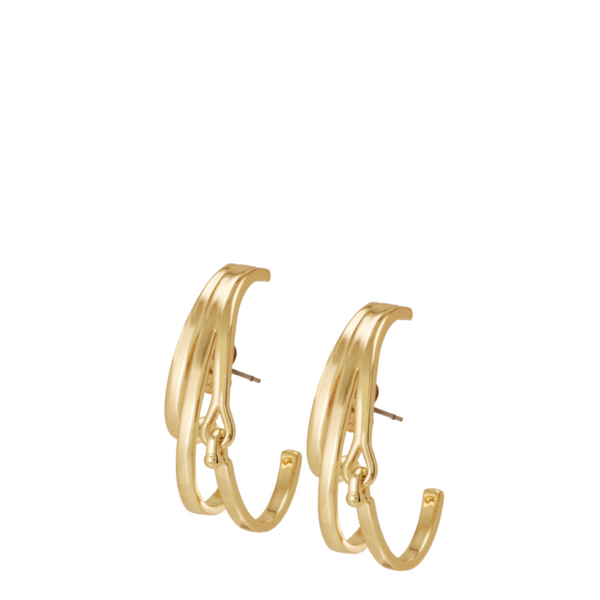 Lily Earrings <br>
Light Gold