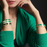 Bangle Bracelet<br>
Simply Green<br>
(17-19) cm