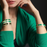 Bangle Bracelet<br>
Simply Green<br>
(14-16) cm