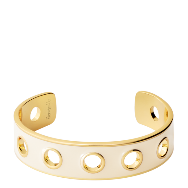 Eyelet Bracelet Cuff <br>
White Sand