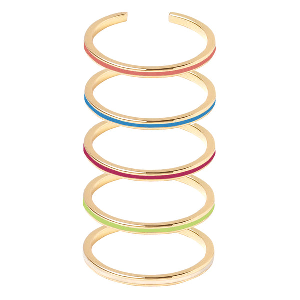 Bangle Up Ring Bundle <br> Set of 5 Thin Rings