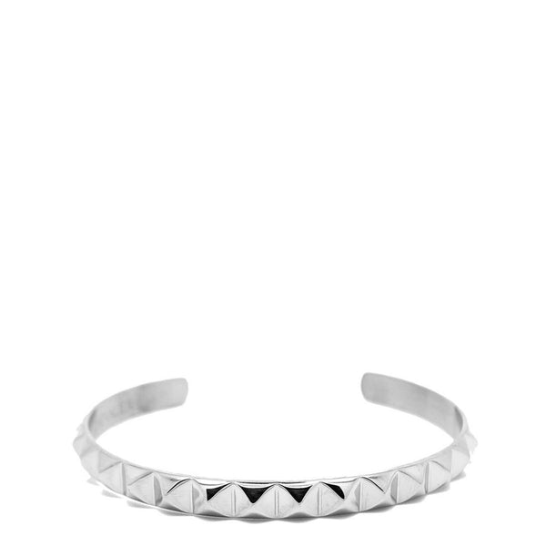 Stainless Steel Bangle <br> White Gold