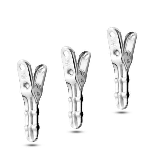 Ina Classic Clips <br> Metallic Silver <br> Set of 3