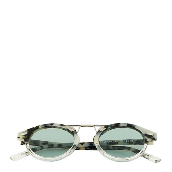 Cosmopolis Sunglasses <br> Coffee Milk Frame <br> Green Pastel Lenses