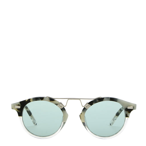 Cosmopolis Sunglasses <br> Coffee Milk Frame <br> Green Pastel Lenses