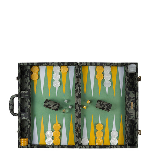 Camouflage <br> Backgammon Set with Handle <br> (L 52 x W 36) cm