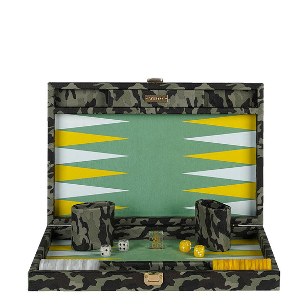 Camouflage <br> Backgammon Set <br> (L 38 x W 24.5) cm