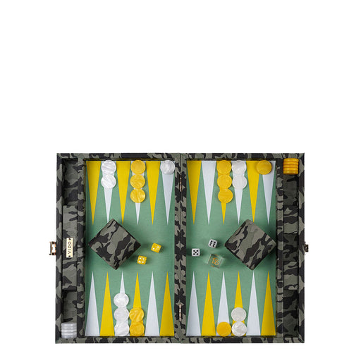Camouflage <br> Backgammon Set <br> (L 38 x W 24.5) cm
