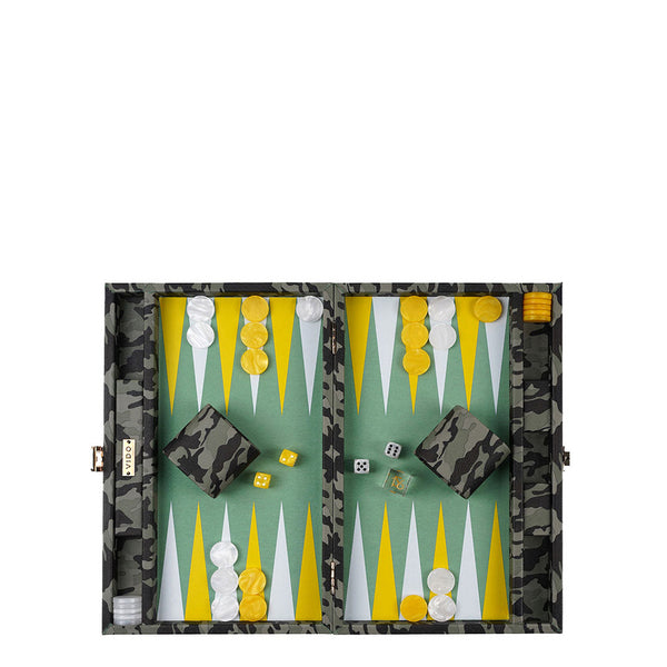 Camouflage <br> Backgammon Set <br> (L 38 x W 24.5) cm