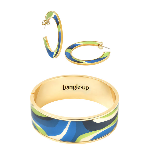 Canyon Bracelet & Earrings <br> Myosotis Blue <br> Set of 2