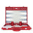 Carmine Ostrich <br> Backgammon Set with Handle <br> (L 52 x W 36) cm