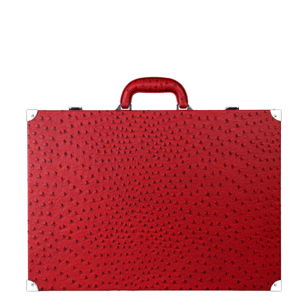 Carmine Ostrich <br> Backgammon Set with Handle <br> (L 52 x W 36) cm