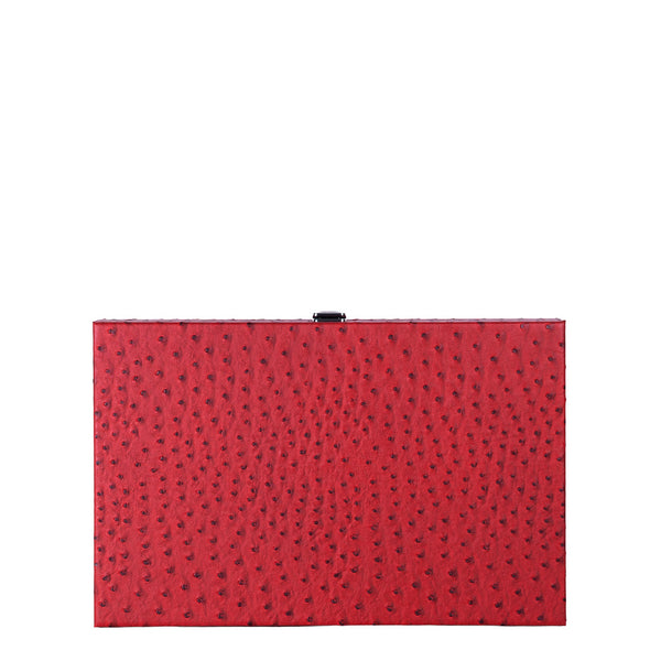 Carmine Ostrich <br> Backgammon Set <br> (L 38 x W 24.5) cm