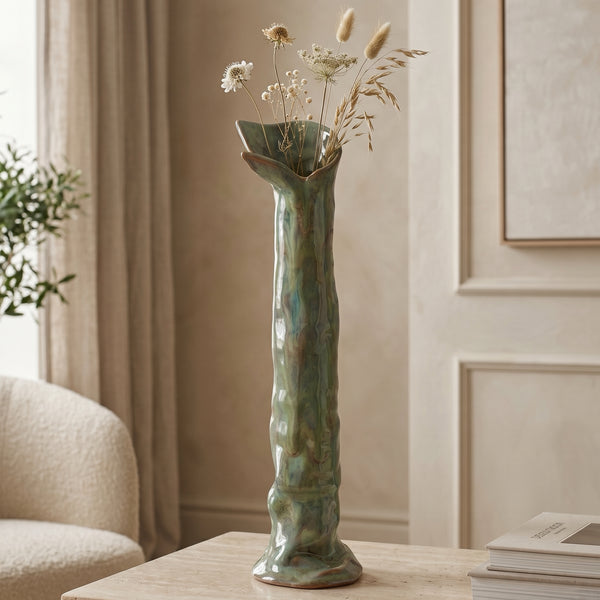 Ceramic Vase <br> (Ø 7 x H 30) cm