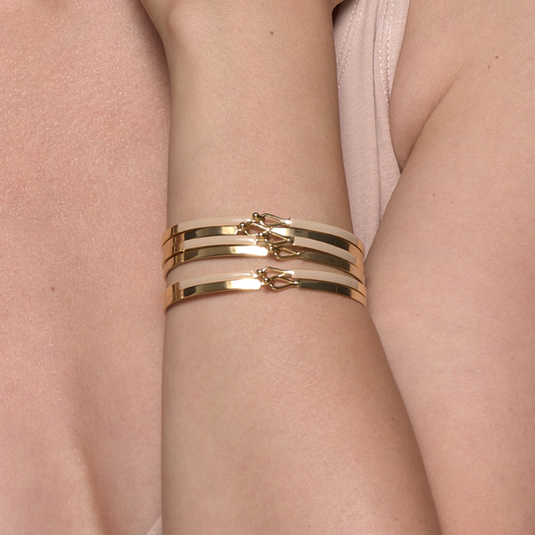 Lily Bracelet <br> Beige Mastic <br> (14-16) cm
