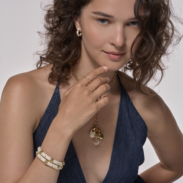 Eole Bangle Cuff<br> White Sand