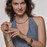 Saturn Bangle Bracelet<br> White Sand<br> (14-16) cm