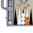 Cool Grey & Orange Snake <br> Backgammon Set with Handle <br> (L 52 x W 36) cm