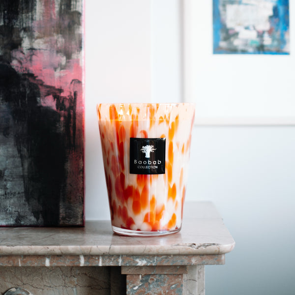 Pearls Coral Candle<br> Citrus, Jasmine, Cedar<br> (H 16) cm