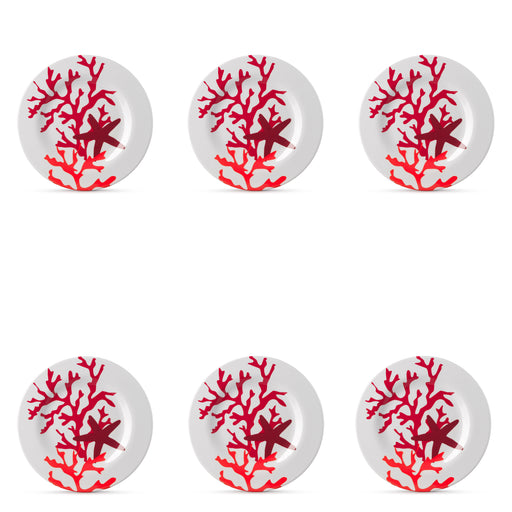 Corallo Fruit Plate <br> Set of 6 <br> (Ø 23 x H 2) cm