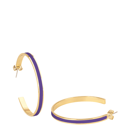 Bangle Hoop Earrings <br>
Deep Purple