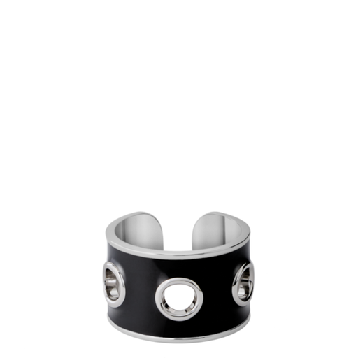 Eyelet Ring <br>
Silver / Black