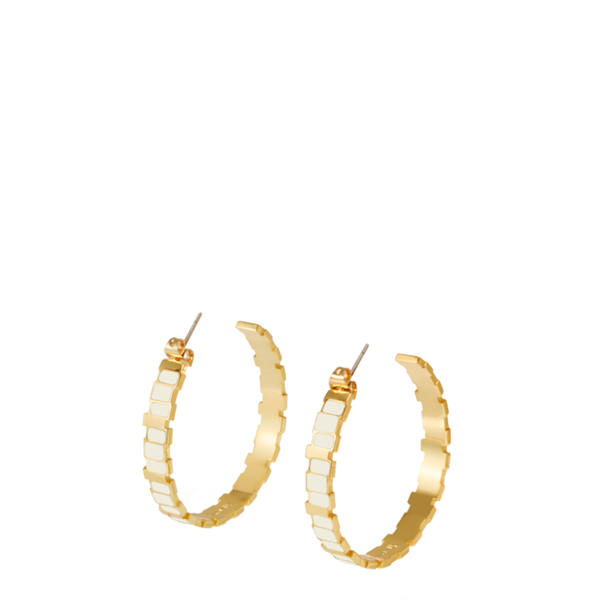 Inès Multi Hoop Earrings<br> White Sand