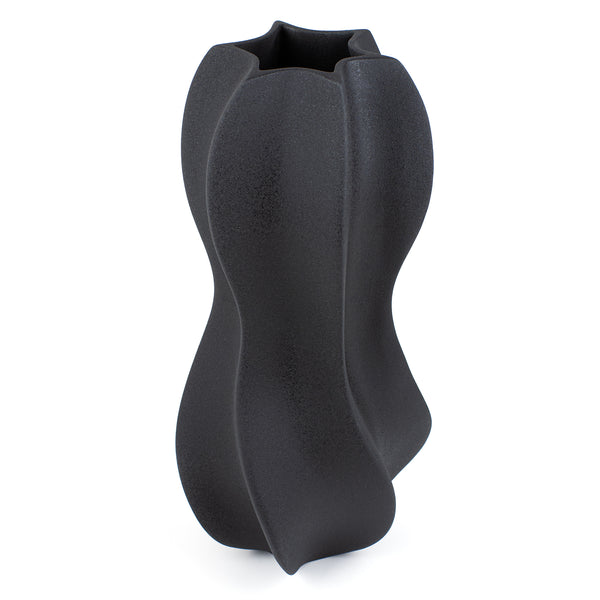 The Flux Vase <br> 
Cosmic Black
<br> (L 24.5 x W 26 x H 56.5) cm