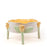Round Dish with Rose Legs <br> Yellow <br> (Ø 32 x H 21) cm