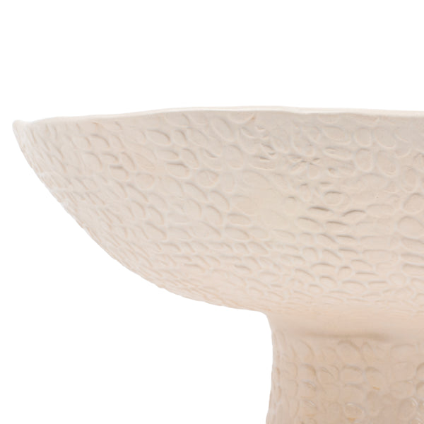 Round Dish on Stand <br> White <br> (Ø 40 x H 16) cm