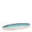 Striped Oval Dish Low Border <br> Pastel Blue <br> (L 57 x H 4) cm