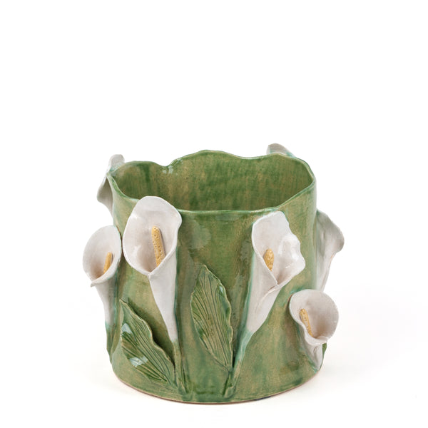 Lilies Vase <br>  Moss Green<br> (Ø 25 x H 24.5) cm