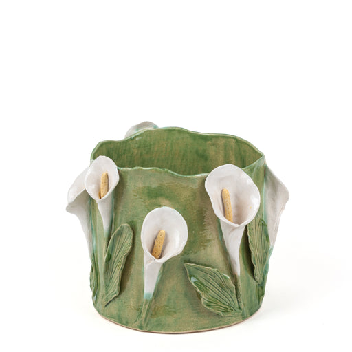 Lilies Vase <br>  Moss Green<br> (Ø 25 x H 24.5) cm