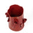 Roses Crafted Round Vase <br> Red<br> (Ø 19 x H 22) cm