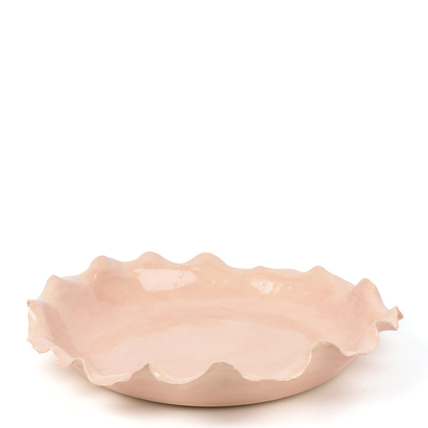Flat Ruffle Dish <br> Nude<br> (Ø 53 x H 10.5) cm