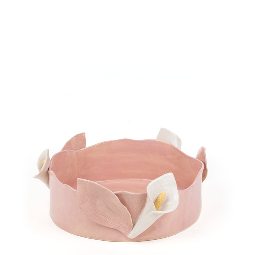 Lilies Round Dish <br>  Pink<br> (Ø 32 x H 11) cm