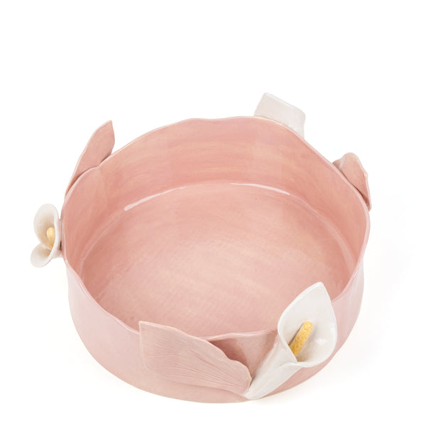 Lilies Round Dish <br>  Pink<br> (Ø 32 x H 11) cm