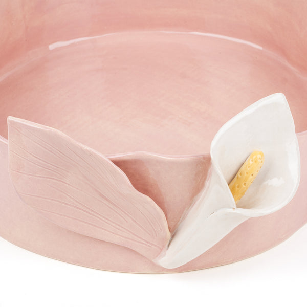 Lilies Round Dish <br>  Pink<br> (Ø 32 x H 11) cm